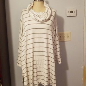 Cozy Lou & Grey Cowl Neck Tunic